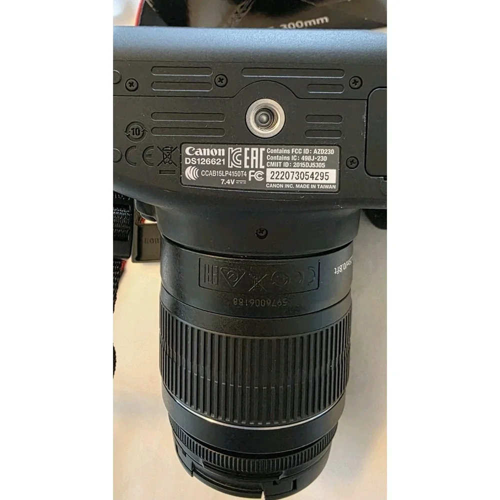 Canon EOS Rebel T6 DSLR Bundle - Shutter Count 6475 - NEW 75-300mm Lens & Case
